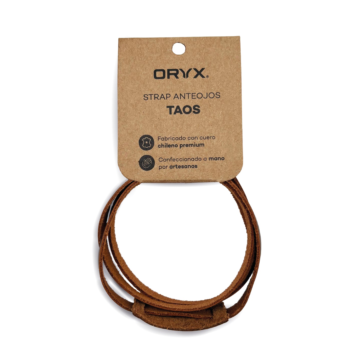 Strap Anteojos Cuero Natural ORYX TAOS Café Unisex