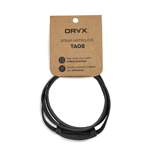 Strap Anteojos Cuero Natural ORYX TAOS Negro Unisex